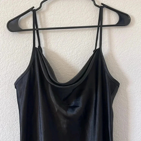 bebe | SATIN COWL NECK SLIP MIDI DRESS | Sz M - Picture 6 of 9